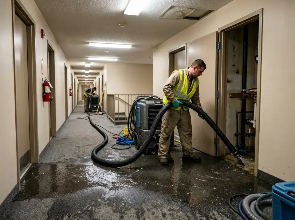 multi-unit-apartment-hallway-f-005 — frequently asked questions, Emergency Burst Pipe Water Extraction & Removal in Cary, NC